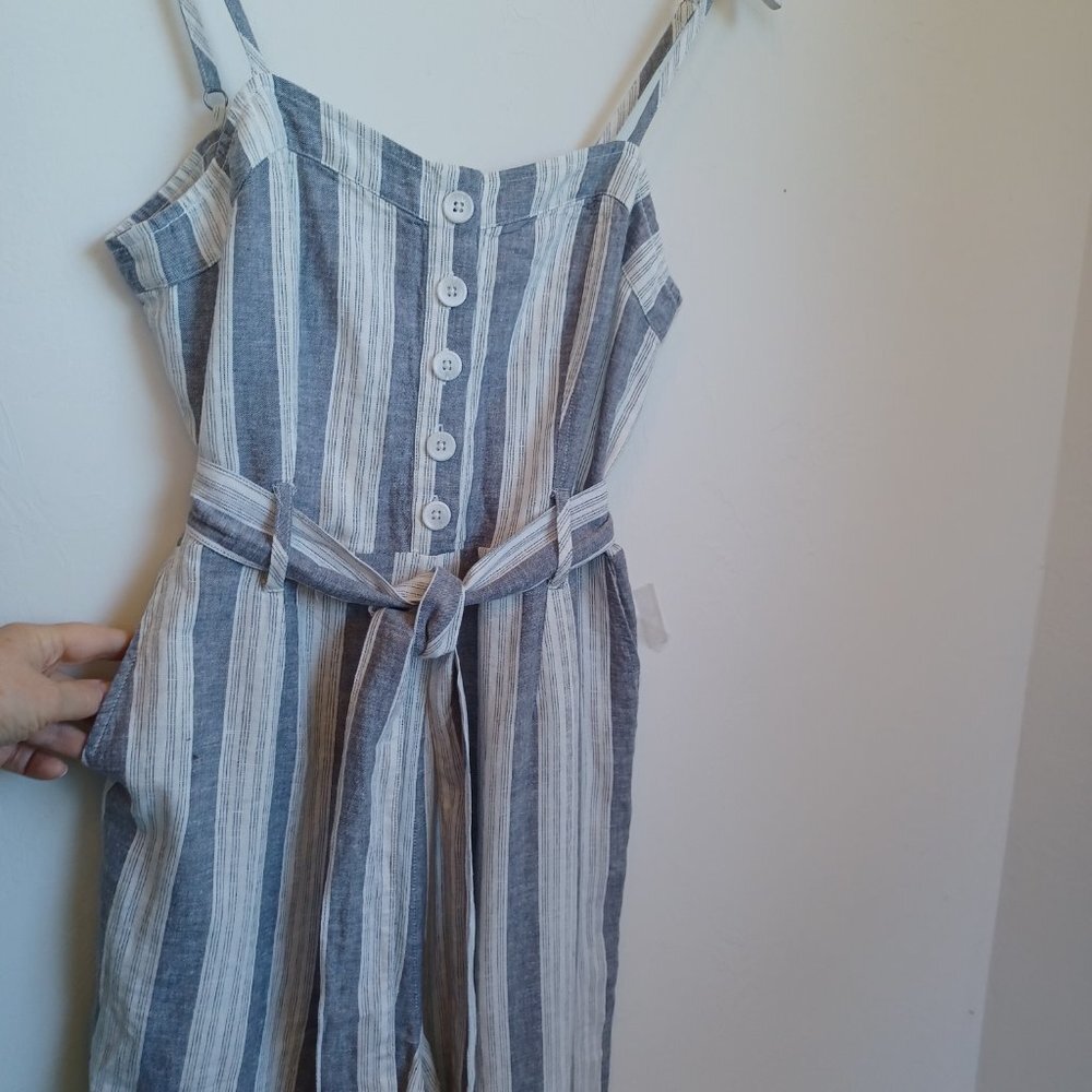 Rails Jumpsuit Harper Striped Wide Leg Cropped Size Medium - Picture 7 of 13
